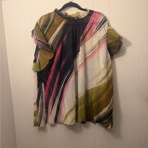 City Chic Women's Top in Pink, Black, and Cream Lot 34